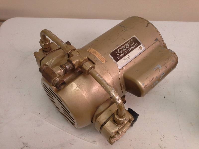 lot 56 image: Rego Oil-less Air Compressor with GE Electric AC Motor