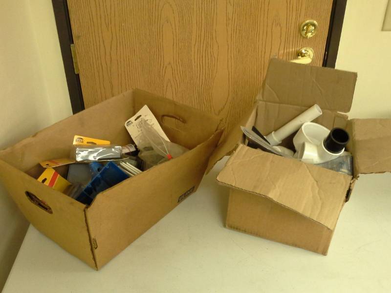 lot 7 image: Lot of (2) Bell Outdoor Covers, Electric Socket Covers, Electric Boxes, Plumbing PVC Pipe