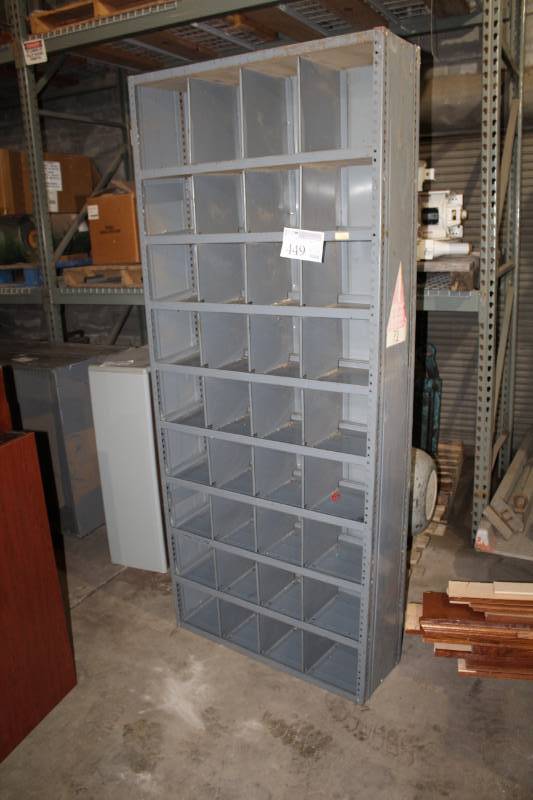 lot 449 image: Metal Organizer Bookshelf with 36-Slots