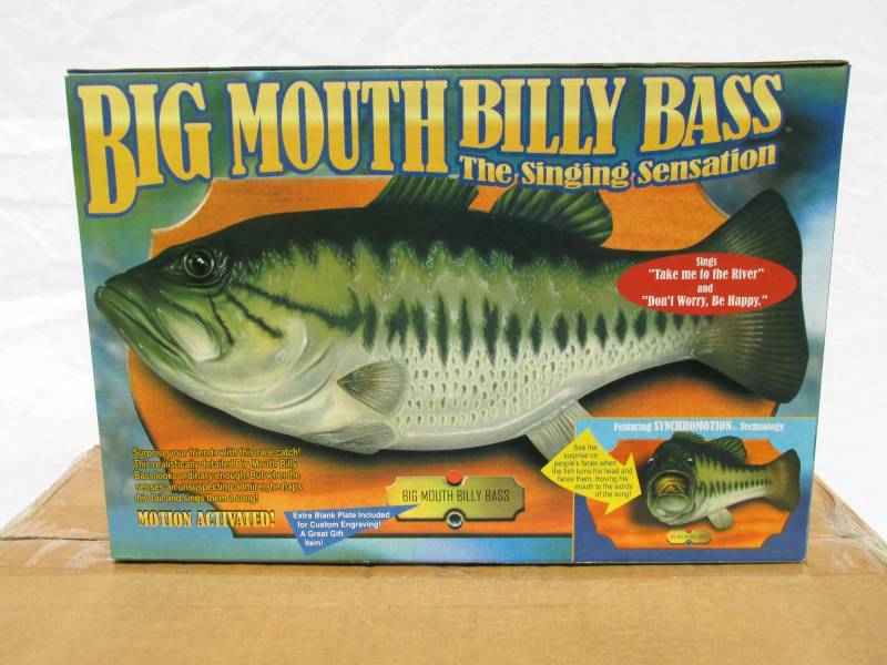 lot 51 image: Case of New Vintage 1998 Big Mouth Billy Bass Motion Activated Singing Fish