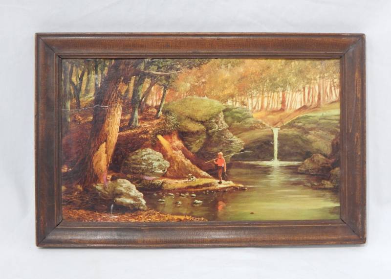 lot 118 image: Vintage Duane R Probus Best Friends Framed Print