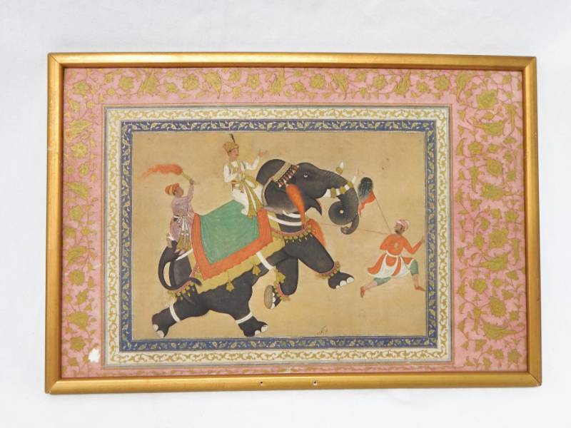 lot 119 image: Vintage Indian Elephant Framed Print