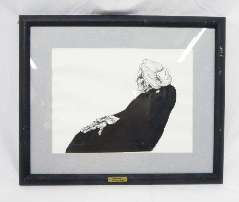lot 120 image: Vintage 1978 Roe Halper Framed Print