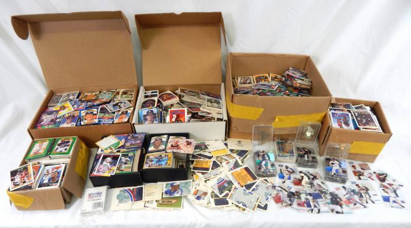 lot 123 image: Huge Lot of NFL NBA and MLB Sports Cards