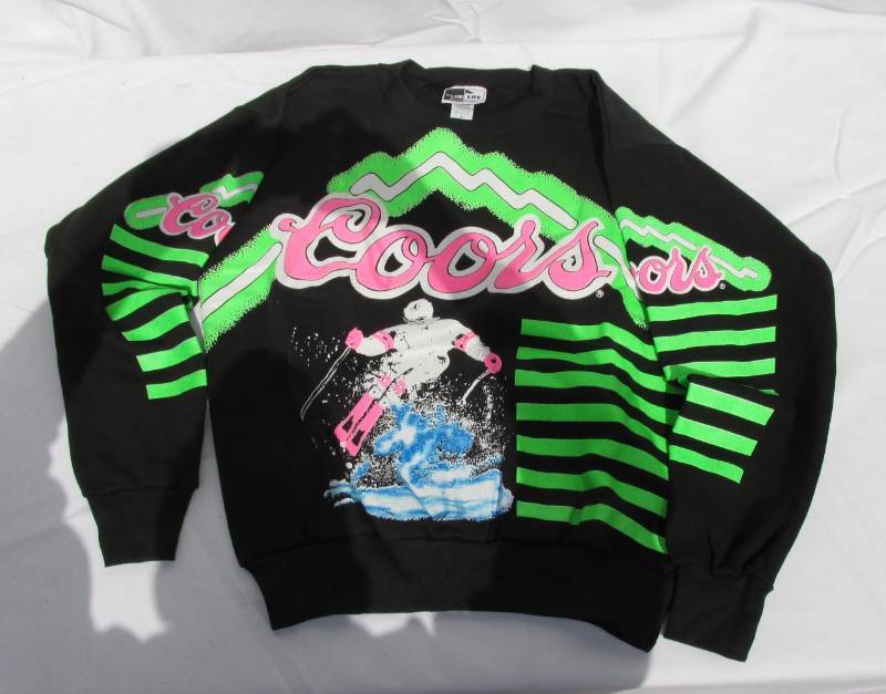lot 3 image: Lot of New Vintage 1980s Coors Beer Skiing Sweatshirts