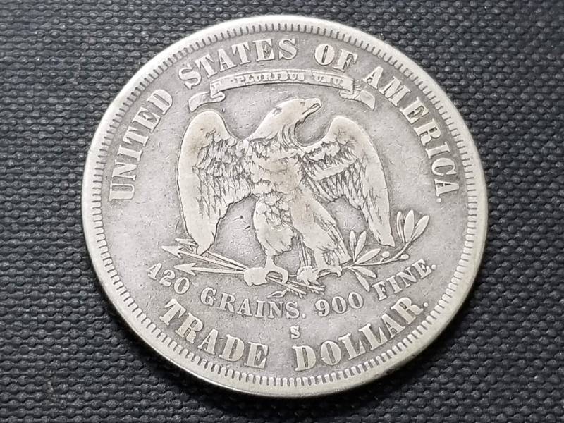 lot 02 image: 1877-S US TRADE DOLLAR VF