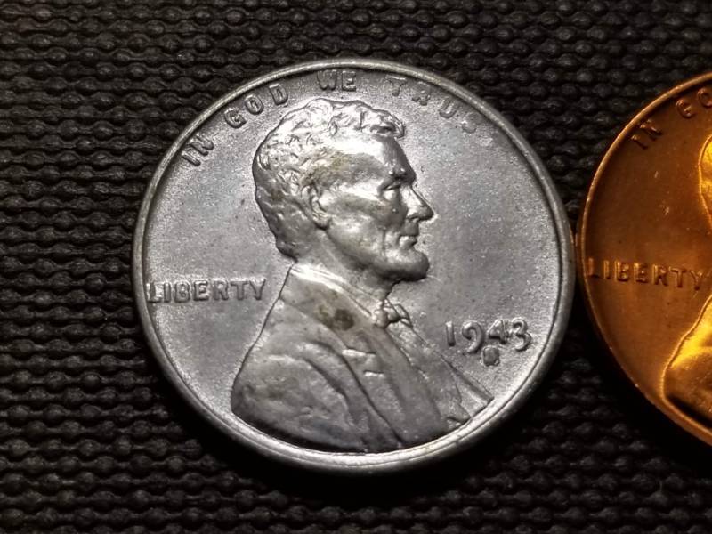 lot 20 image: 2 BU-UNC US WHEAT CENTS 1943-S 1957-D