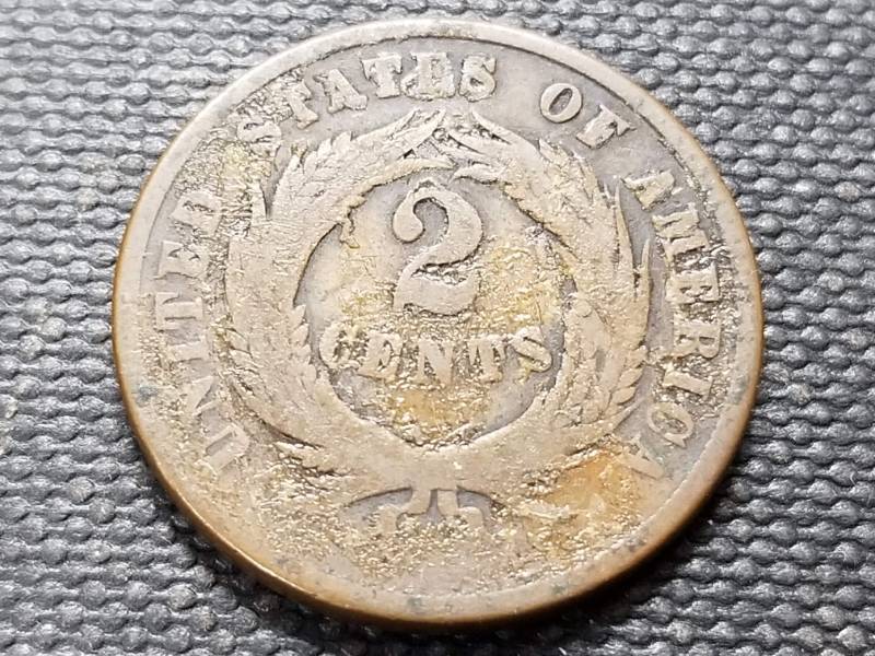 lot 23 image: 1865 US TWO CENT PIECE