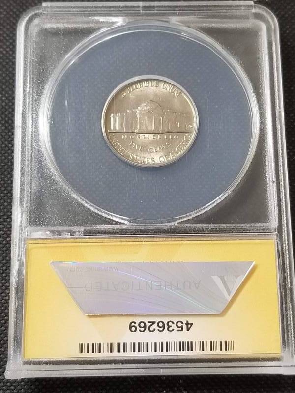 lot 31 image: 1964-D JEFFERSON NICKEL MS64 ANACS