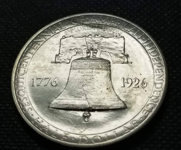 lot 36 image: 1926 SESQUICENTENNIAL COMMEMORATIVE SILVER HALF DOLLAR