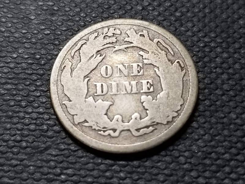 lot 48 image: 1868 SEATED LIBERTY DIME FINE