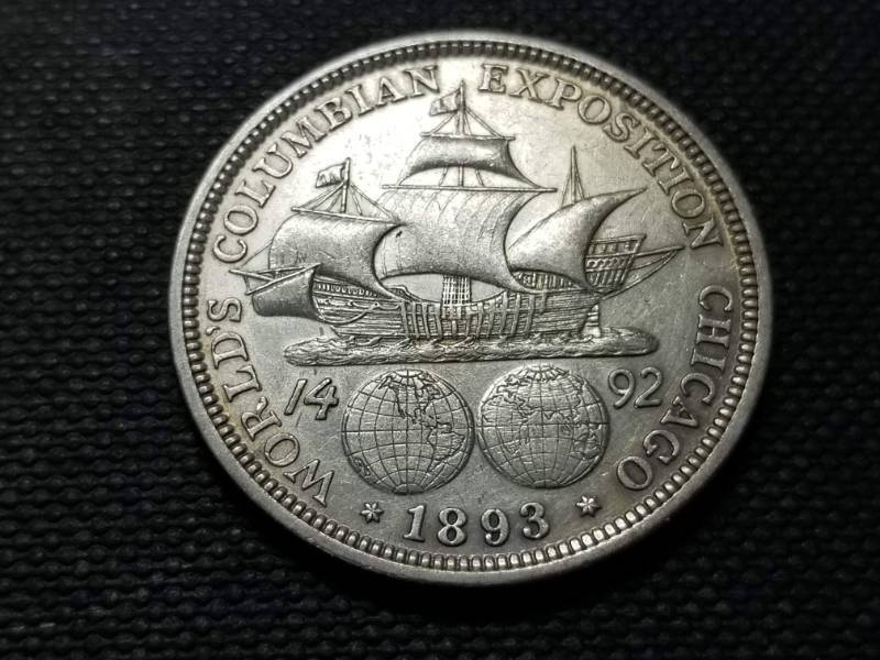 lot 69 image: 1893 US COLUMBIAN HALF DOLLAR SILVER COMMEMORATIVE