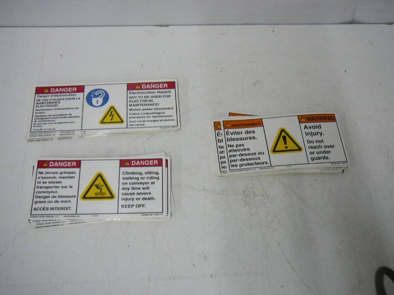 lot 28 image: Safety Labels