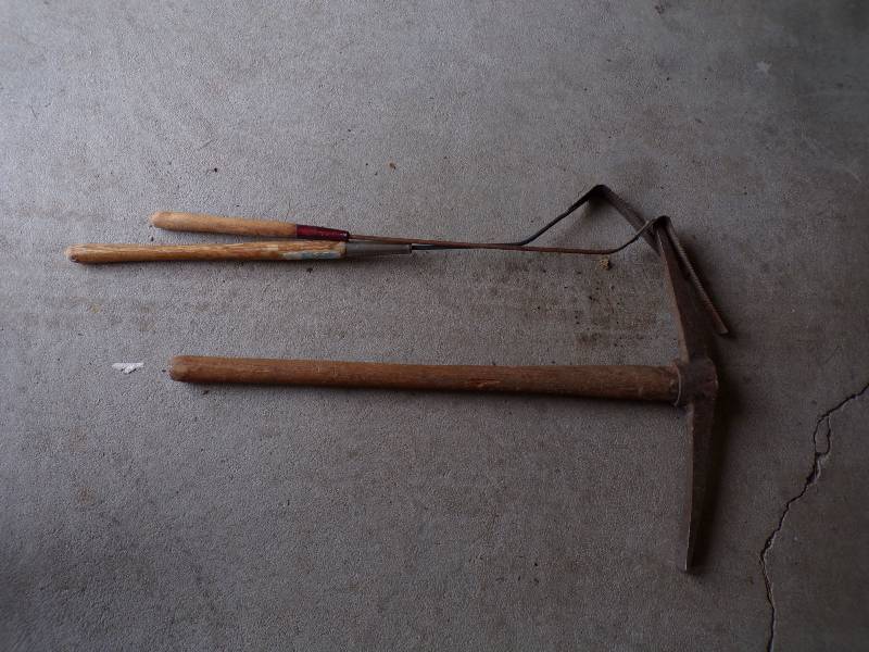 lot 124 image: Pick Axe and Grass Trimmers