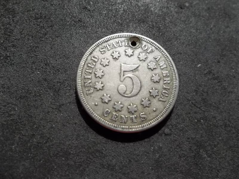 lot 68 image: 1860s Shield Nickel