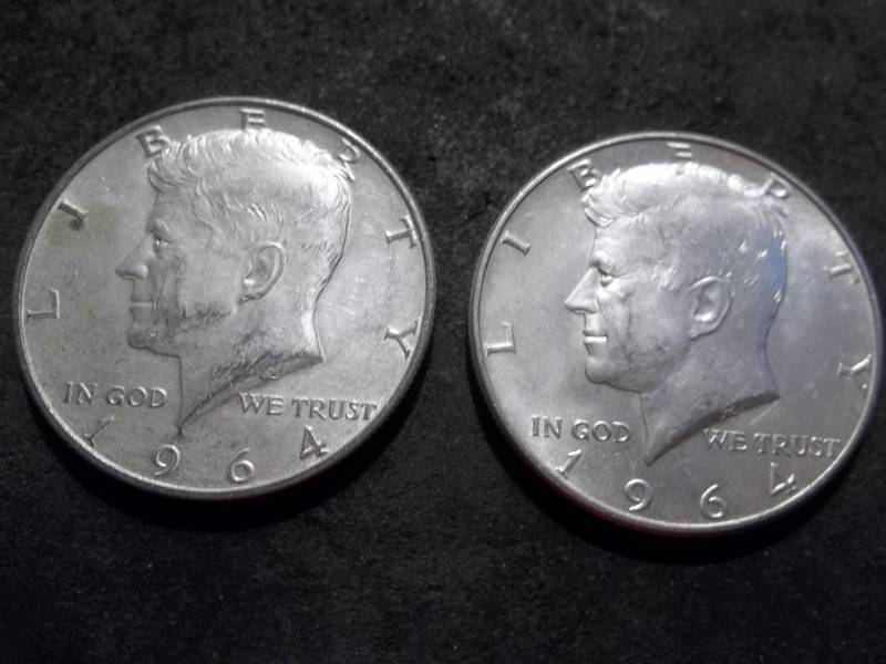 lot 73 image: 2-1964 D JFK Silver Half Dollars