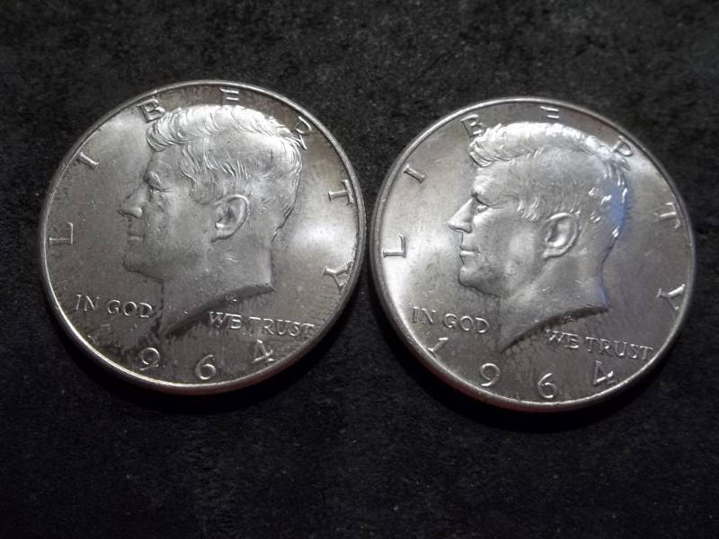 lot 74 image: 2-1964 JFK Silver Half Dollars