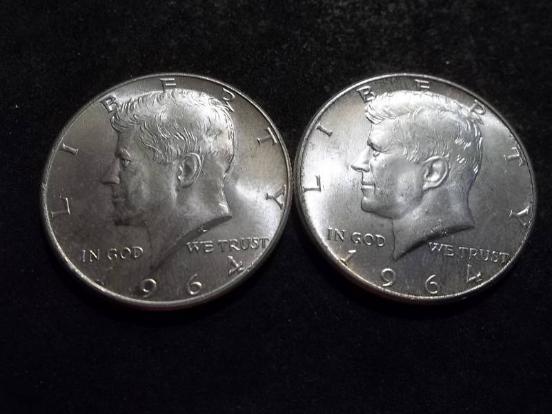 lot 75 image: 2-1964 JFK Silver Half Dollars