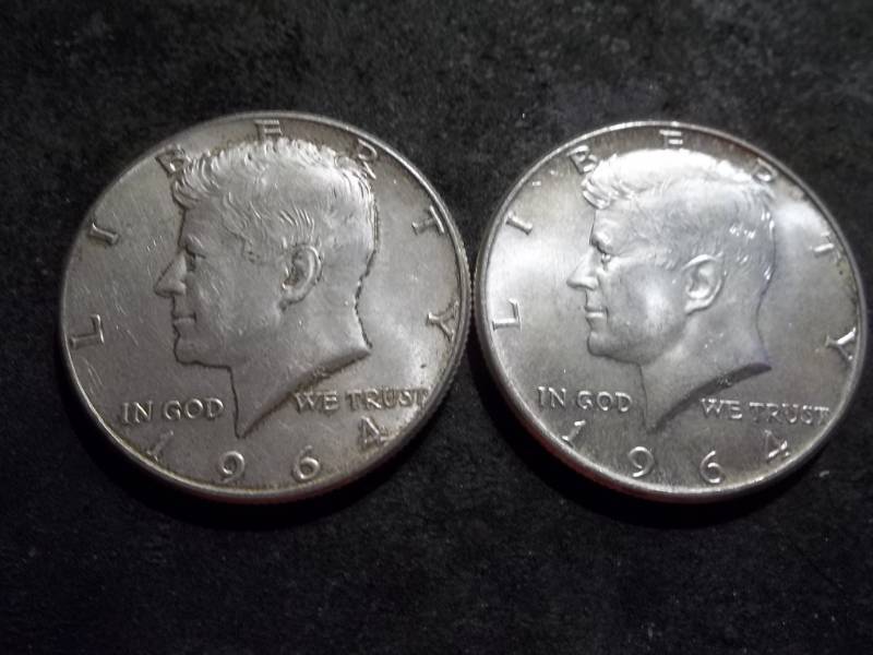 lot 76 image: 2-1964 JFK Silver Half Dollars