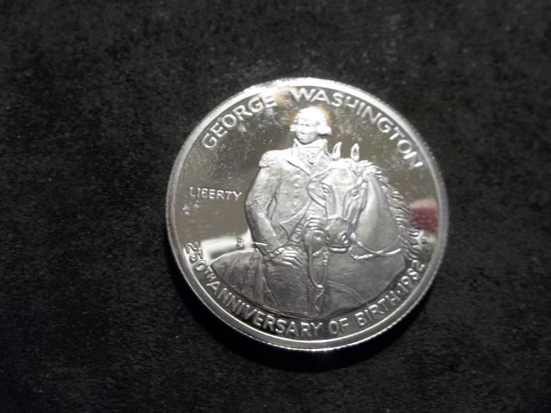 lot 84 image: George Washington 250th Birthday Commemorative Silver Proof Half Dollar