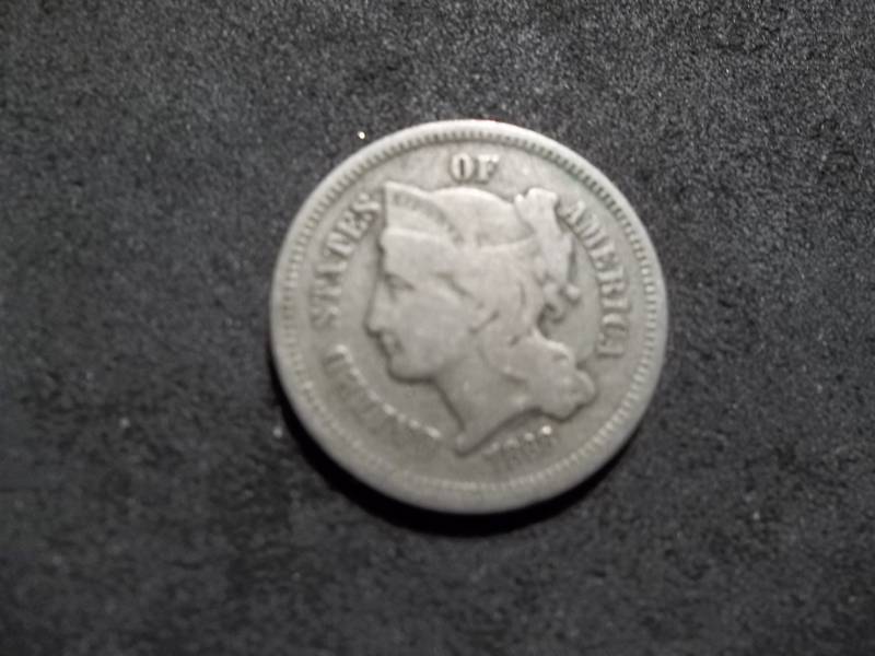 lot 89 image: 1868 3-Cent Piece