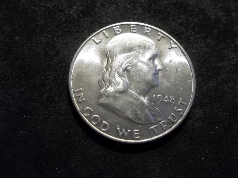 lot 93 image: 1948 D Franklin Half Dollar