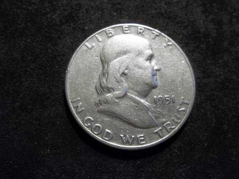 lot 101 image: 1951 S Franklin Half Dollar