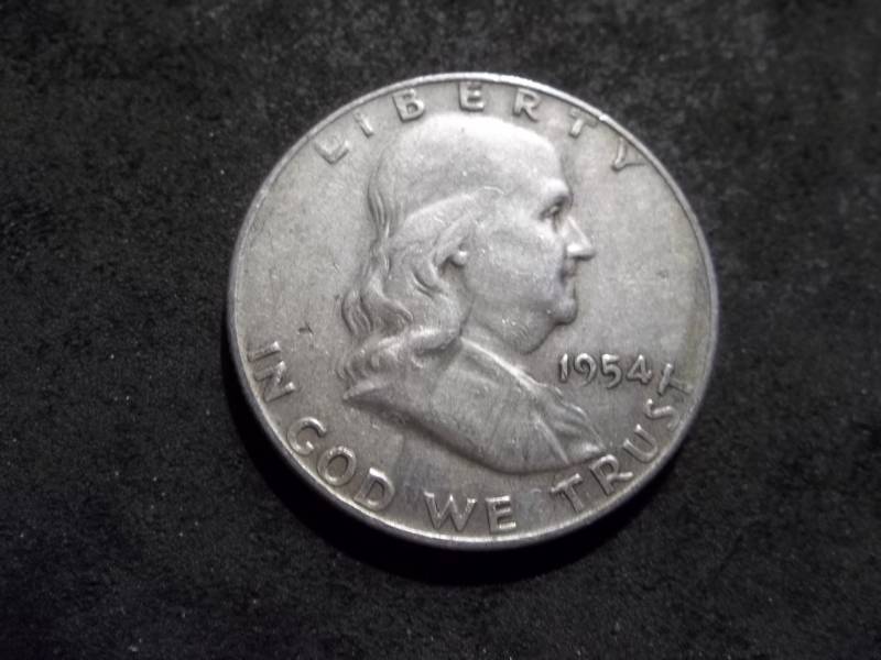lot 108 image: 1954 D Franklin Half Dollar