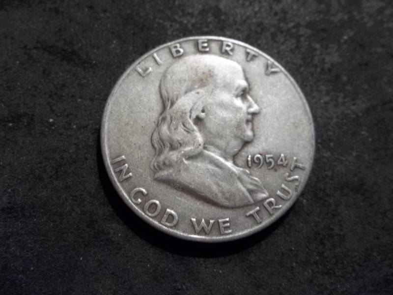 lot 109 image: 1954 S Franklin Half Dollar