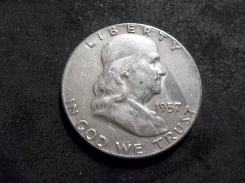 lot 112 image: 1957 Franklin Half Dollar