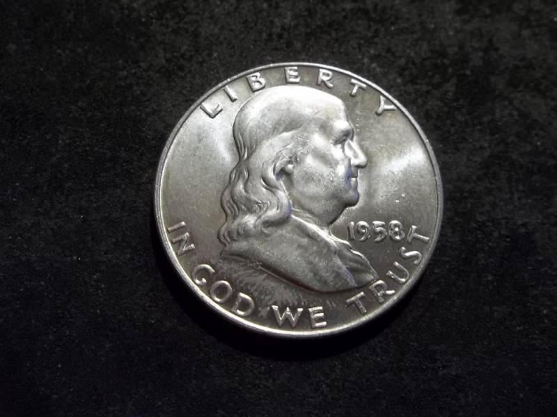 lot 115 image: 1958 D  Franklin Half Dollar