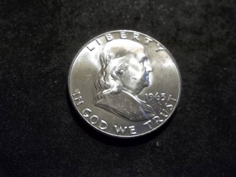 lot 123 image: 1963 D Franklin Half Dollar