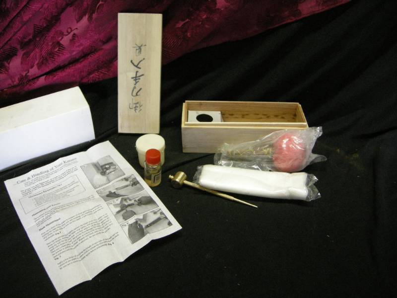 lot 28 image: Katana Sword Cleaning Set