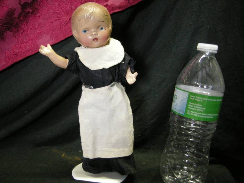 lot 36 image: Antique Composition Nun Doll