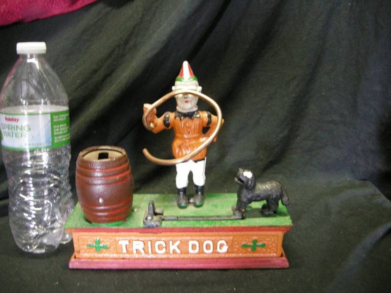 lot 53 image: Cast Iron Trick Dog Bank