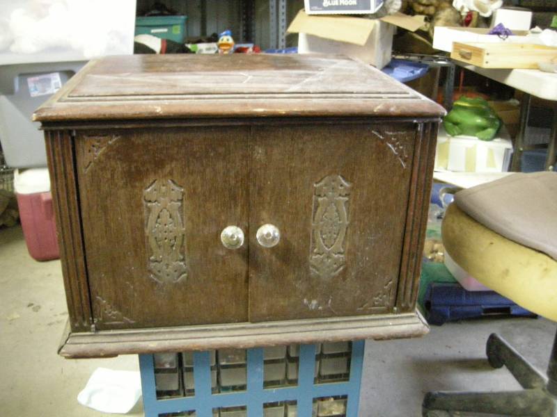 lot 72 image: Antique Wooden Box, Case, Cabinet