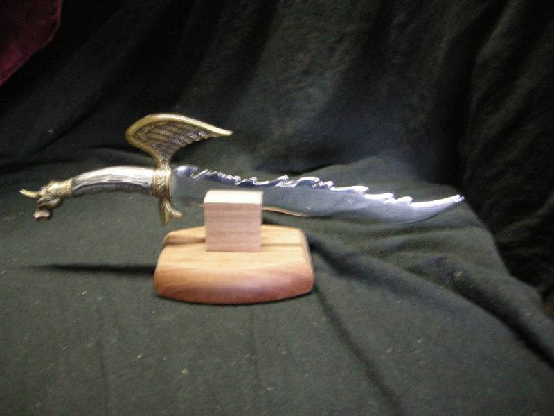 lot 83 image: Fantasy Knife with Stand