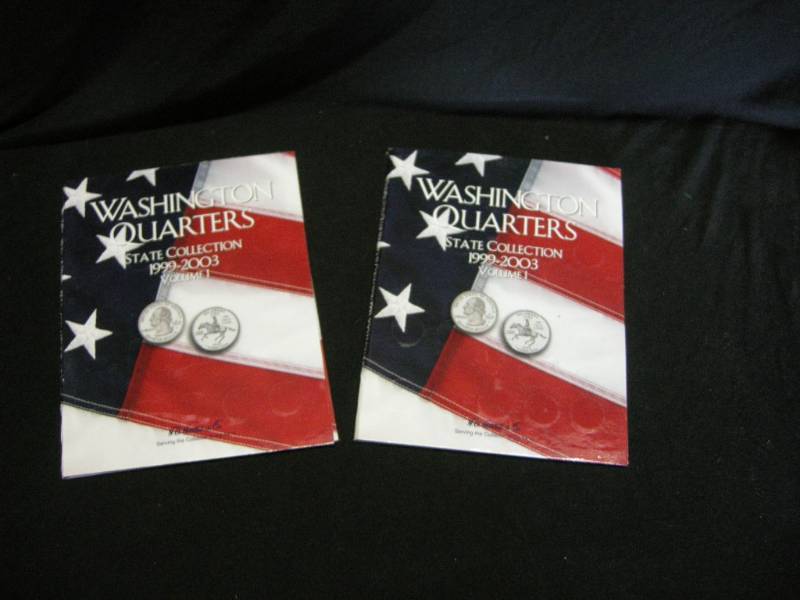lot 105 image: 2 Washington Quarters State Collector Books