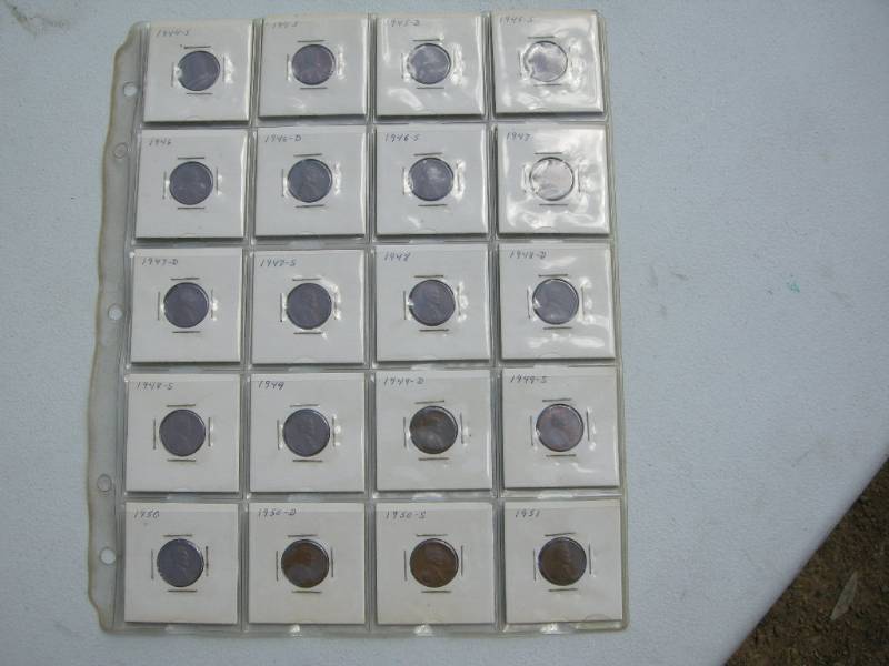 lot 120 image: Wheat Pennies 1944S - 1951