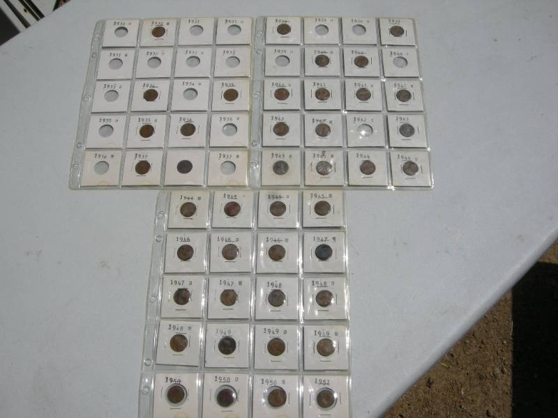 lot 124 image: Wheat Pennies 1930S - 1951