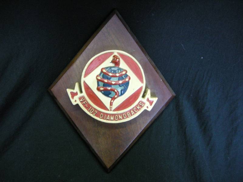 lot 128 image: Vintage Navy VF-102 Diamondbacks Plaque