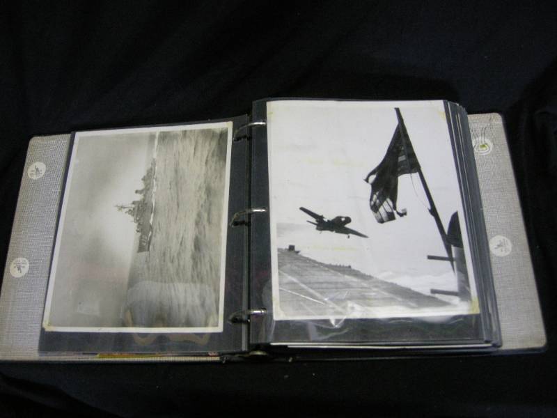 lot 134 image: Vintage Album Naval Photos, Certificates