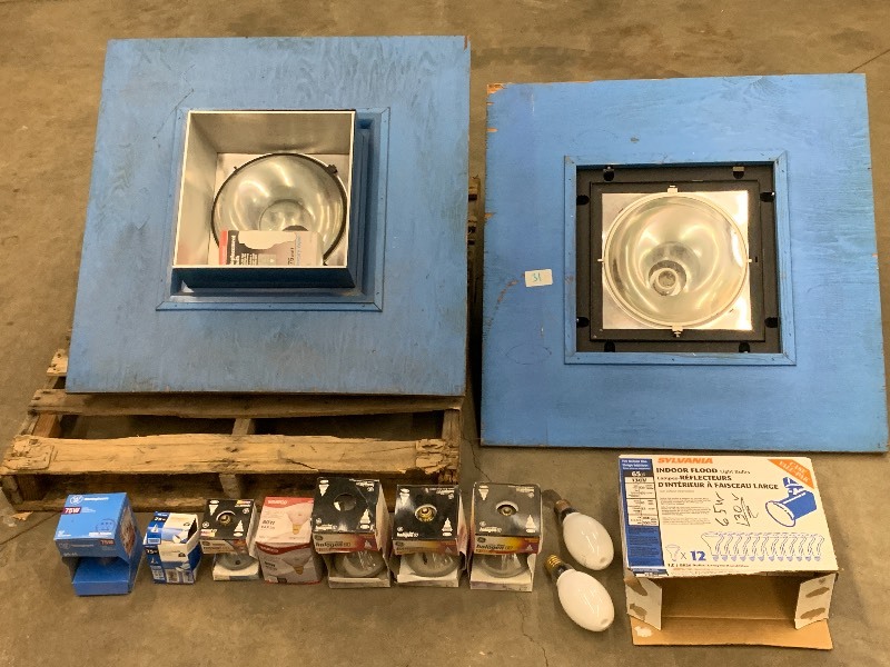 lot 31 image: (2) Commercial High-Bay Light Fixtures