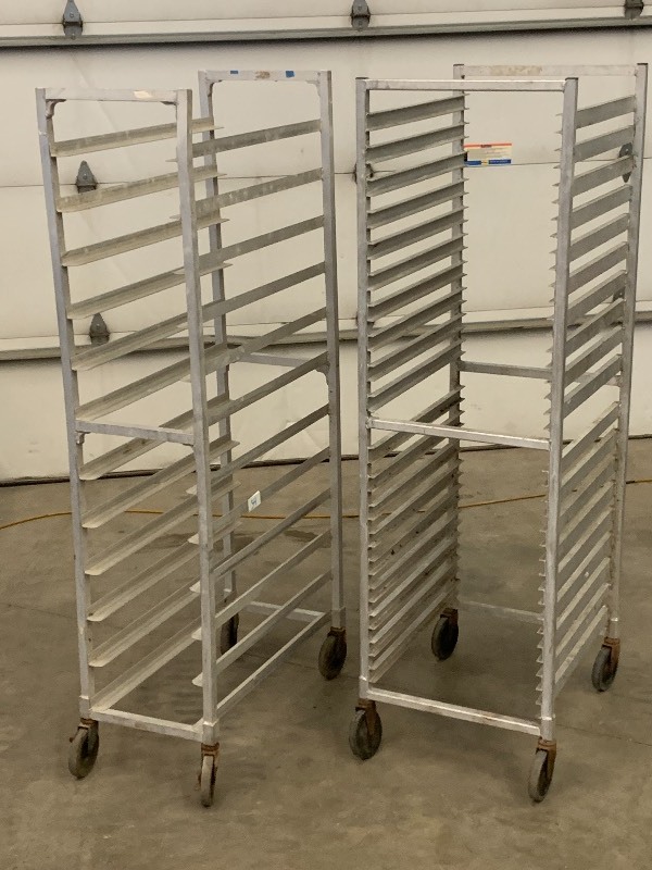 lot 34 image: (2) Aluminum Tray Racks