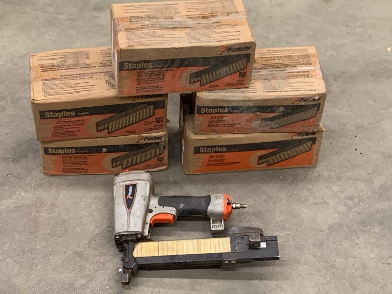 lot 38 image: Paslode Stapler With Cases Of Staples