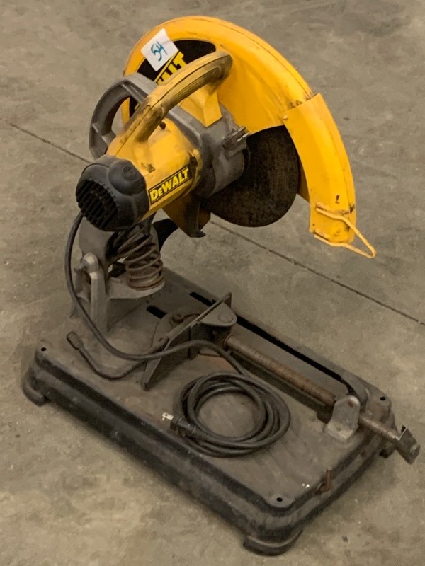 lot 54 image: DeWalt 14 Chop Saw