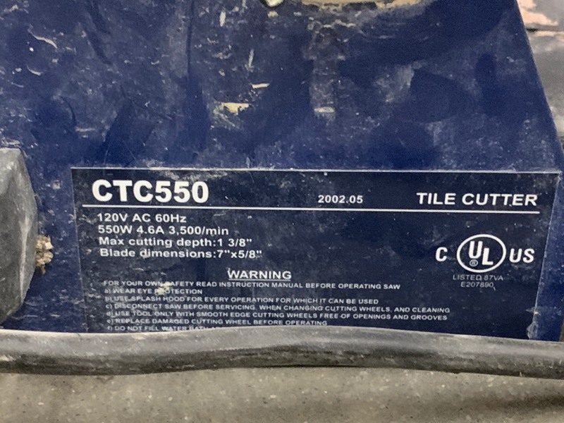 ctc550 tile cutter user manual ctc550 tile cutter user manual