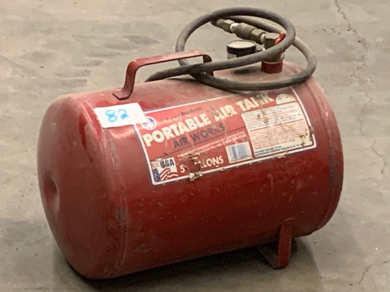 lot 82 image: Portable 5-Gallon Air Tank