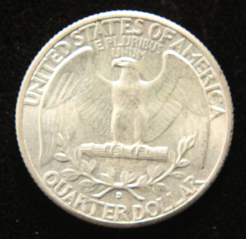 lot 47 image: 1942-D WASHINGTON QUARTER BU-UNC