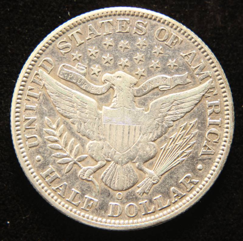 lot 51 image: 1902-O BARBER HALF DOLLAR XF45